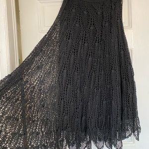 Crochet lace maxi skirt